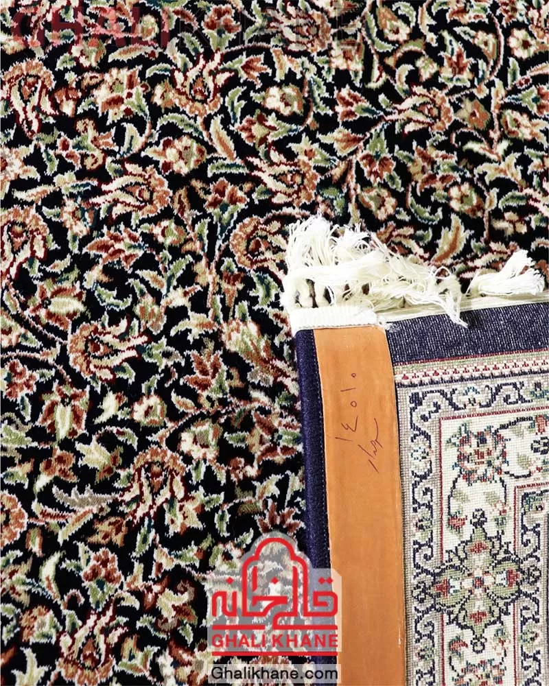 فرش زمرد مشهد کد 14010 سرمه ای