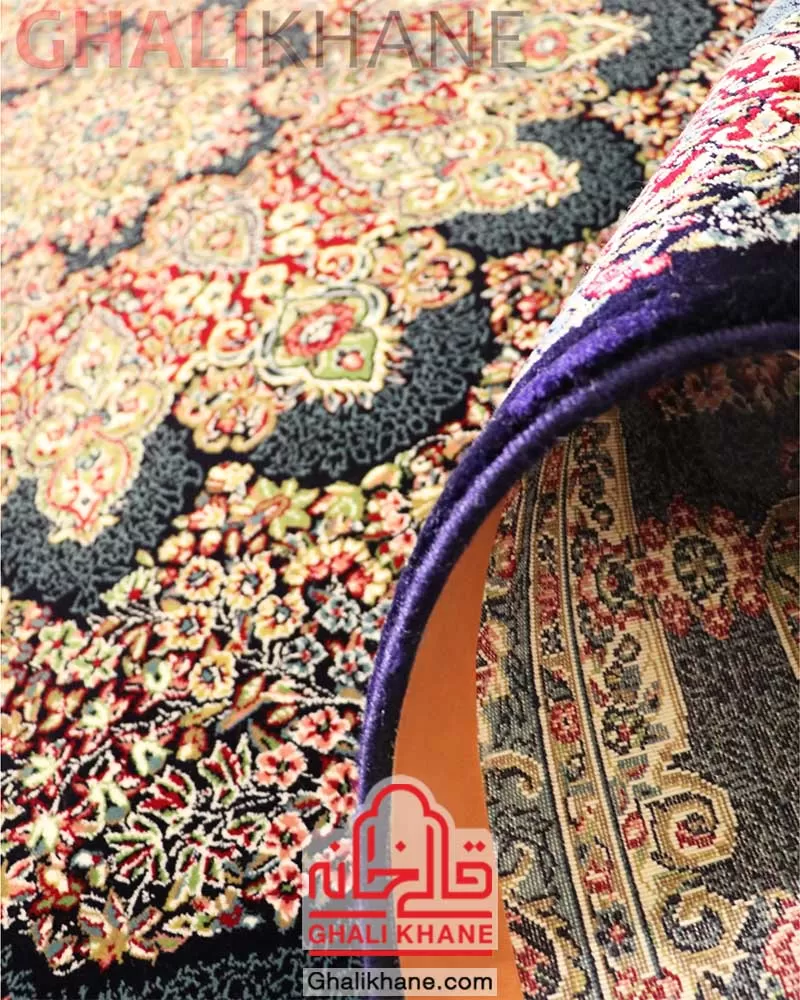 فرش زمرد مشهد 700 شانه کد 14066 سرمه ای