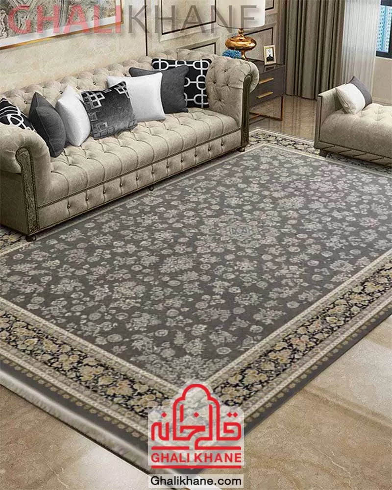 فرش زمرد مشهد 1200 شانه کد 23000 آبی