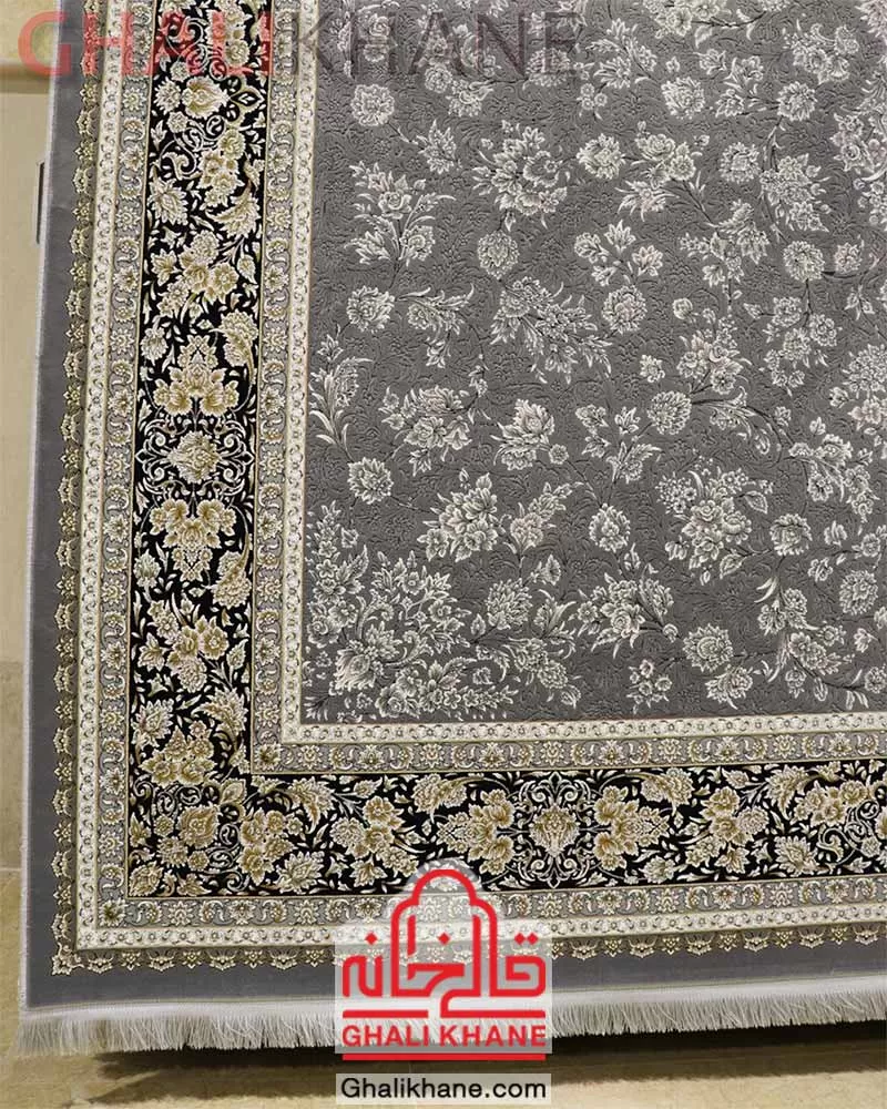 فرش زمرد مشهد 1200 شانه کد 23000 آبی