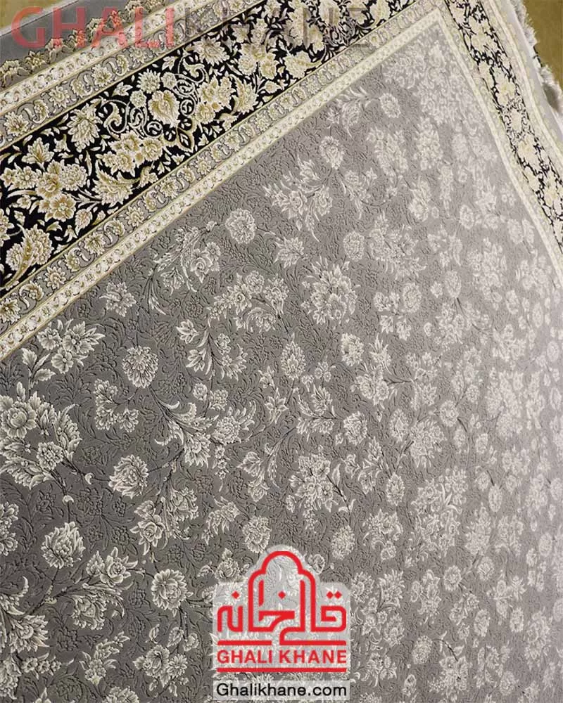 فرش زمرد مشهد 1200 شانه کد 23000 آبی