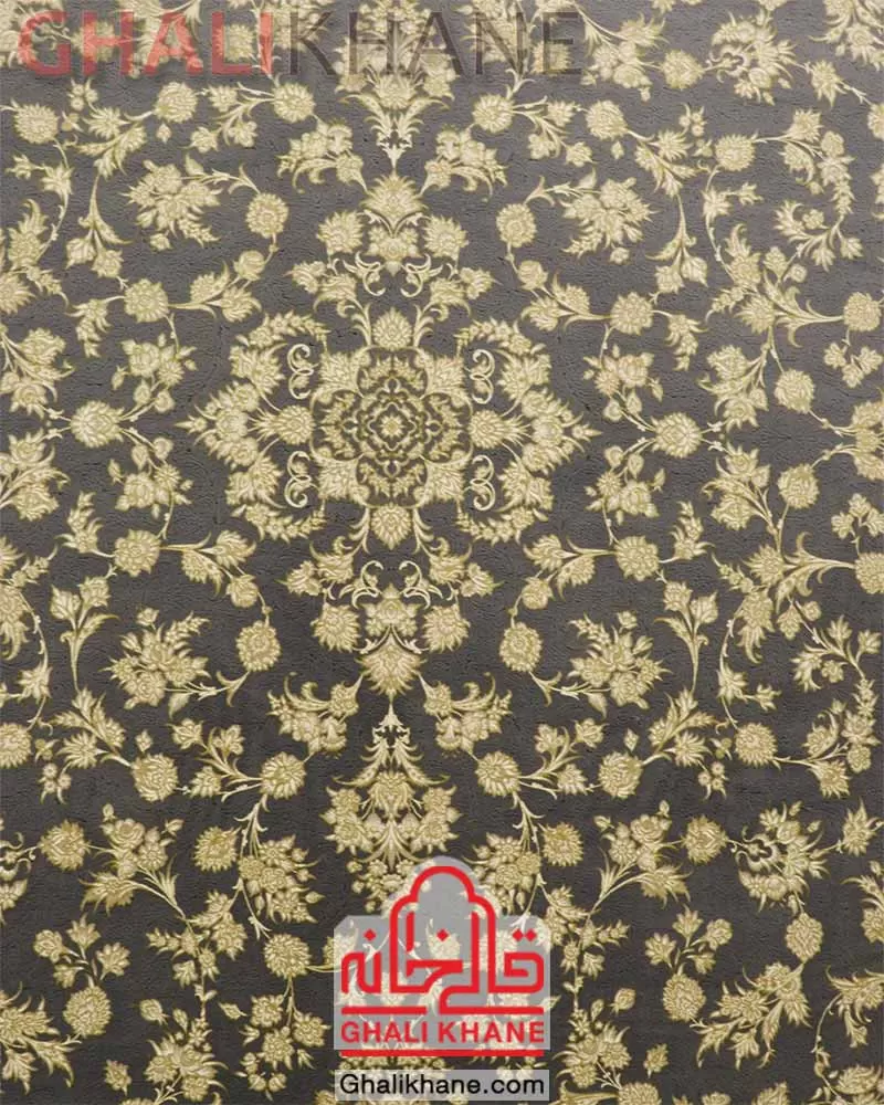 فرش زمرد مشهد 1200 شانه کد 23000 آبی سرمه‌ای