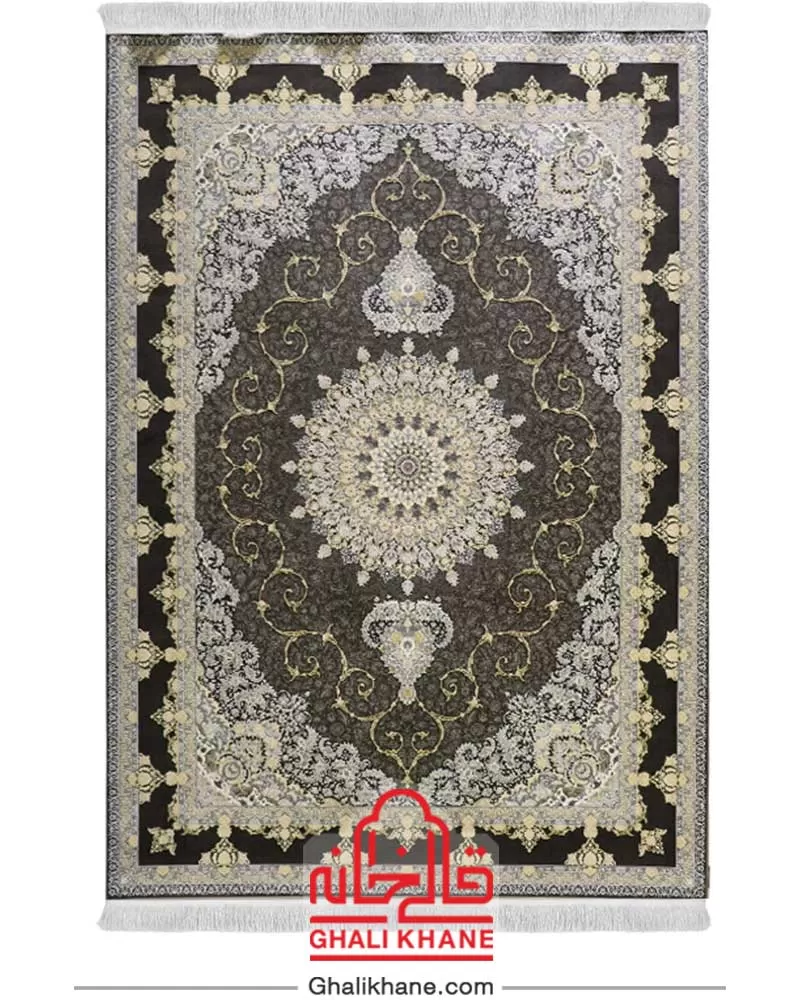 فرش زمرد مشهد کد 23002 الماسی تیره