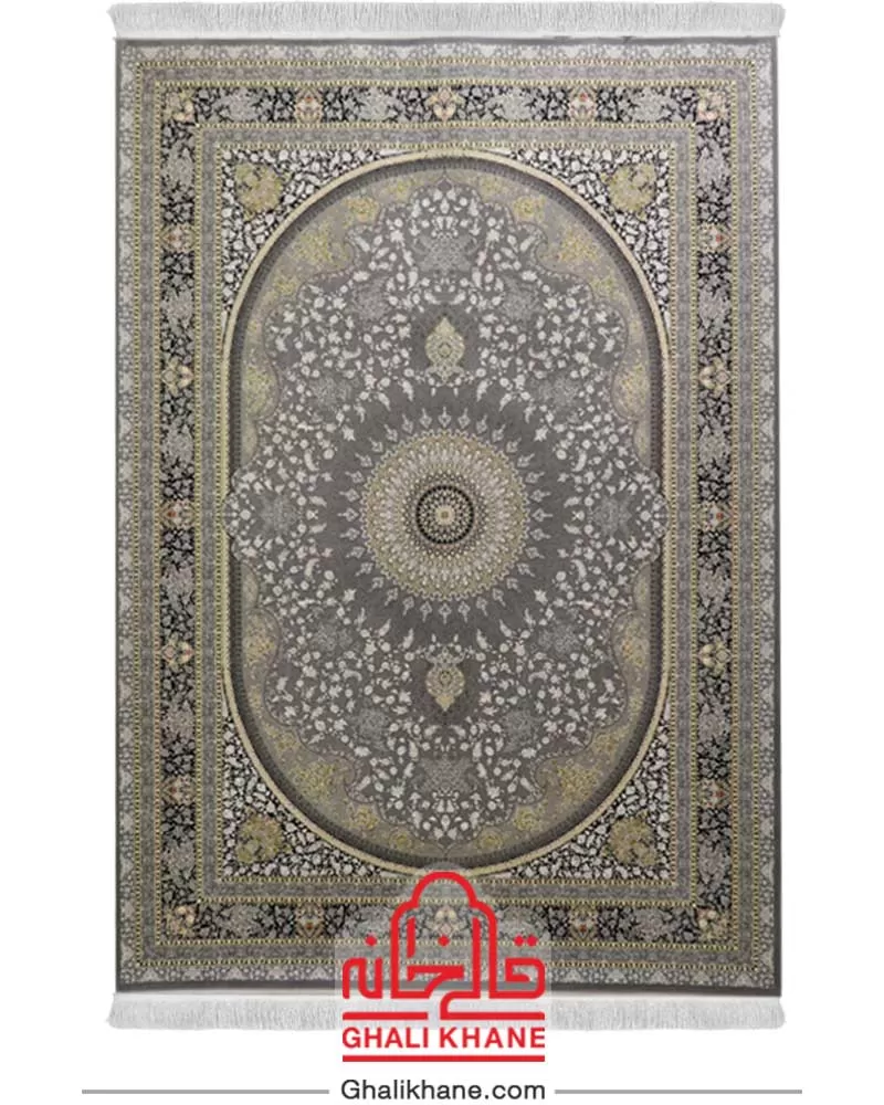 فرش زمرد مشهد 1200 شانه کد 23005 آبی