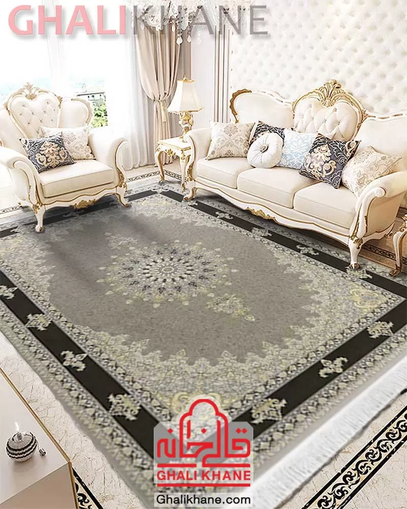 فرش زمرد مشهد 1200 شانه کد 23007 الماسی روشن