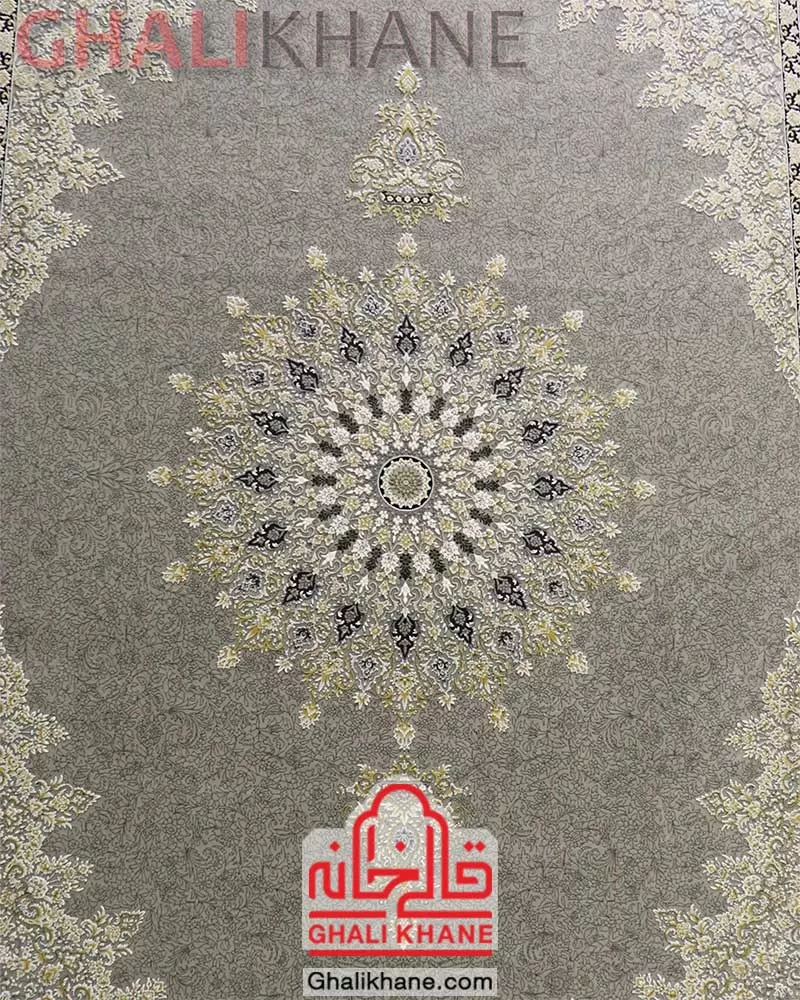 فرش زمرد مشهد 1200 شانه کد 23007 الماسی روشن
