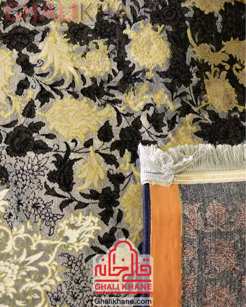 فرش زمرد مشهد 1200 شانه کد 23007 الماسی تیره