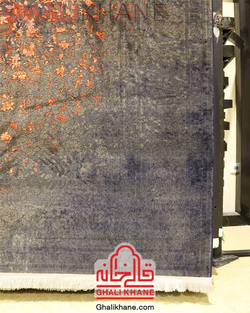 فرش زمرد مشهد کد 23008 دودی لاکی