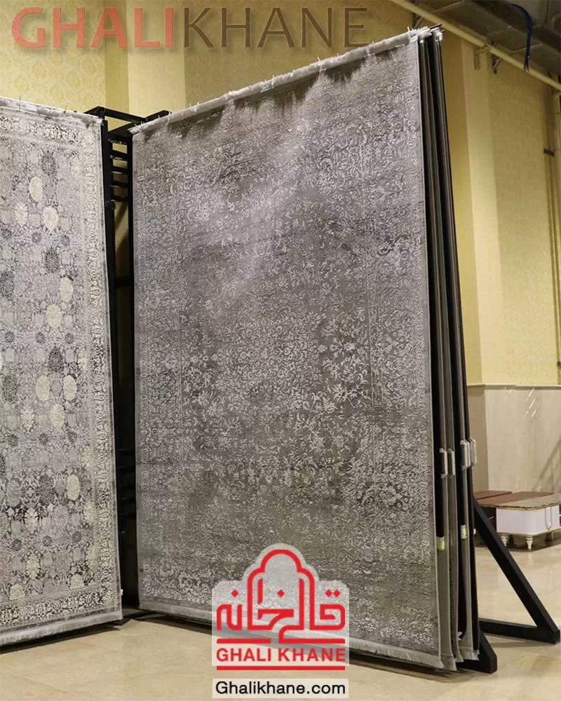 فرش زمرد مشهد کد 24002 الماسی روشن گل برجسته