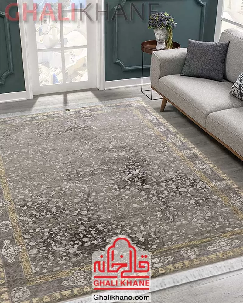 فرش زمرد مشهد طرح افشان کد 24004 الماسی روشن