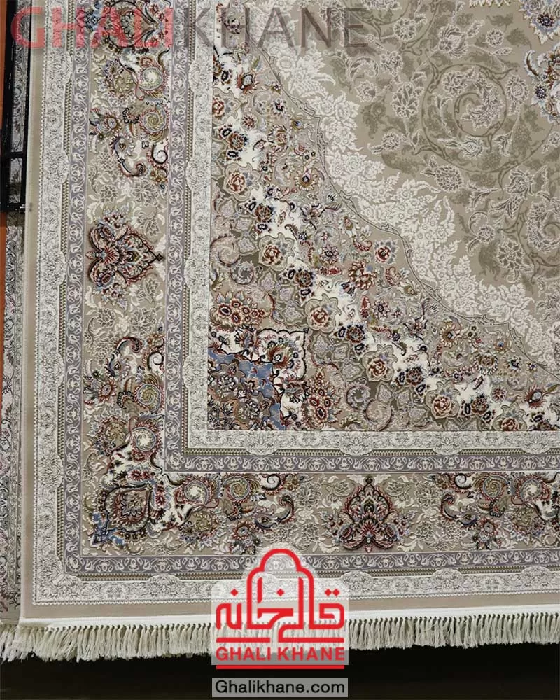فرش زمرد مشهد کد 37002 بژ