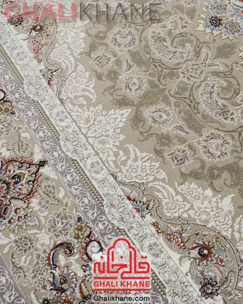 فرش زمرد مشهد کد 37002 بژ برجسته