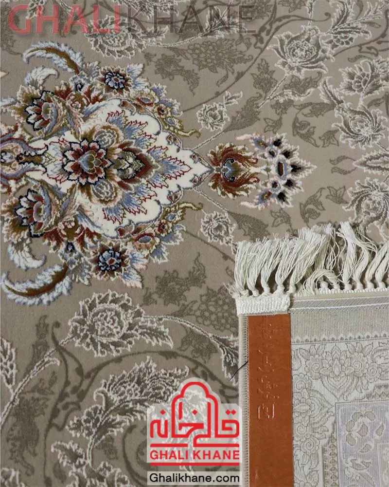 فرش زمرد مشهد کد 37002 بژ ۱۲۰۰ شانه