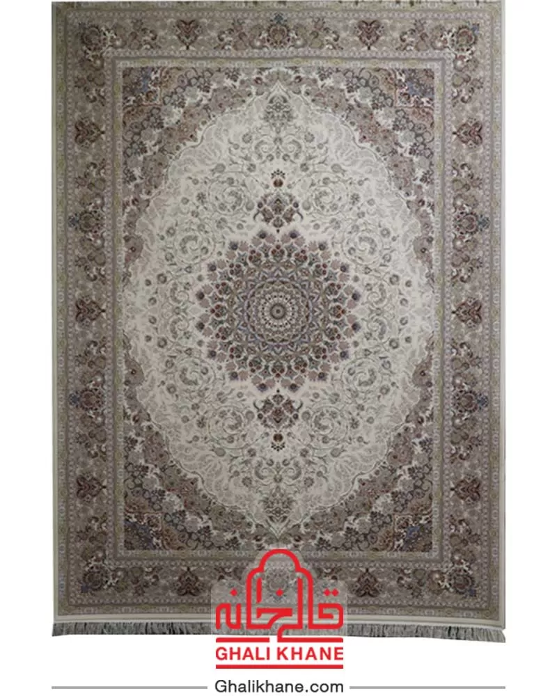 فرش زمرد مشهد کد 37002 کرم