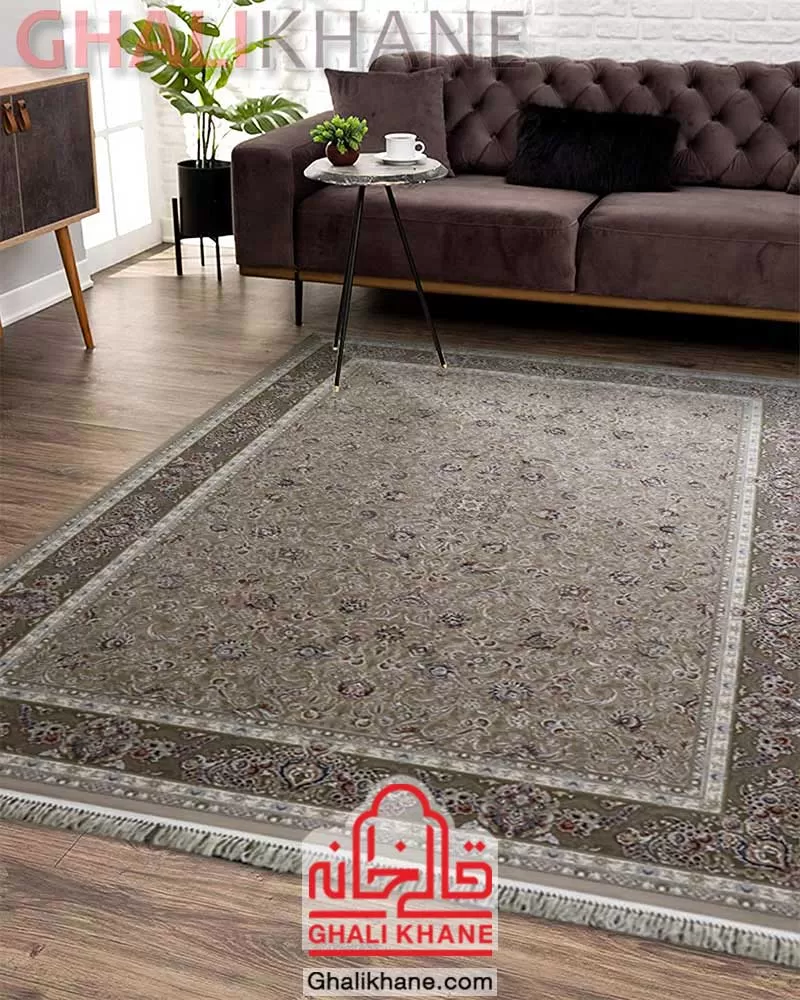 فرش زمرد مشهد کد 37003 بژ