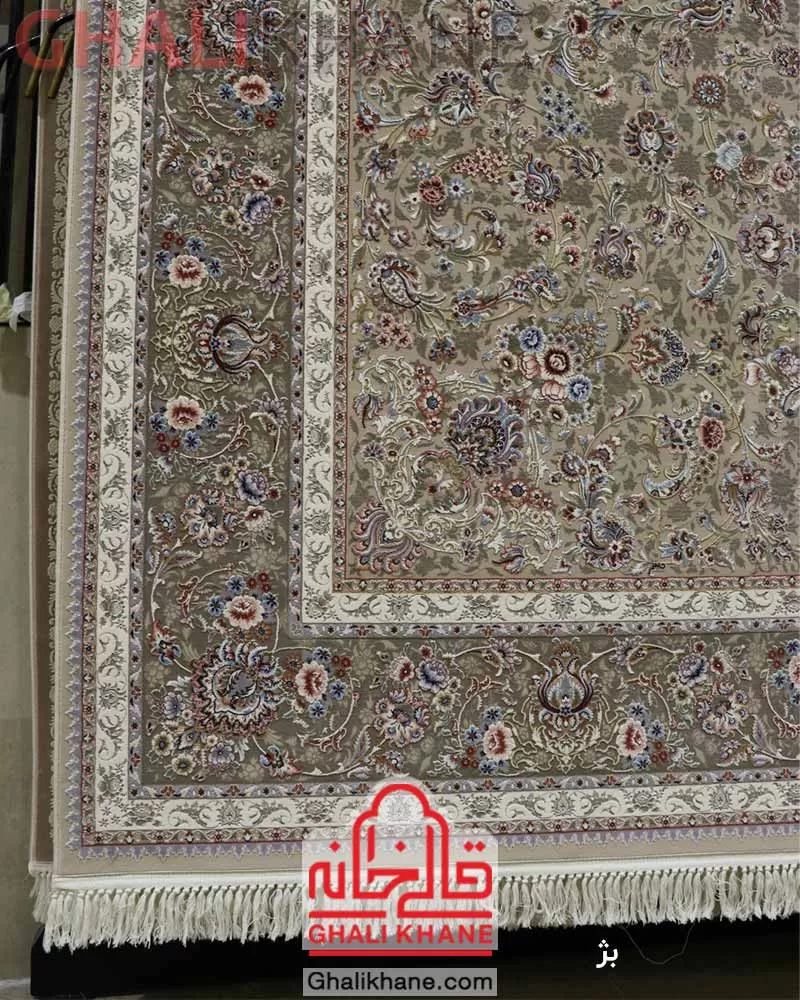 فرش زمرد مشهد طرح افشان بژ  کد 37004