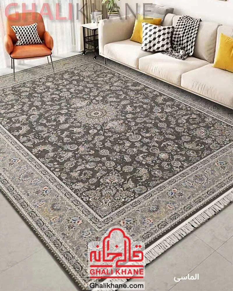 فرش زمرد مشهد طرح افشان الماسی کد 37004