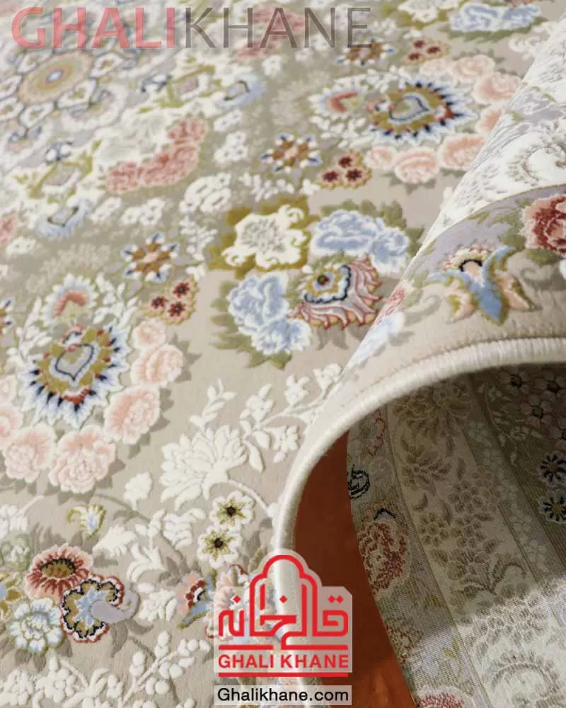 فرش زمرد مشهد کد 37005 بژ 1200 شانه