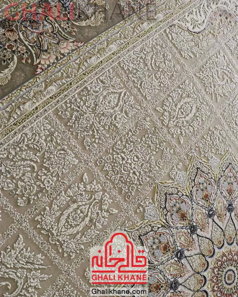 فرش زمرد مشهد کد 37006 بژ