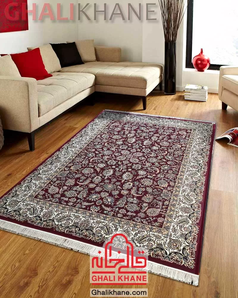 فرش مشهد طرح افشان لاکی کد 722230