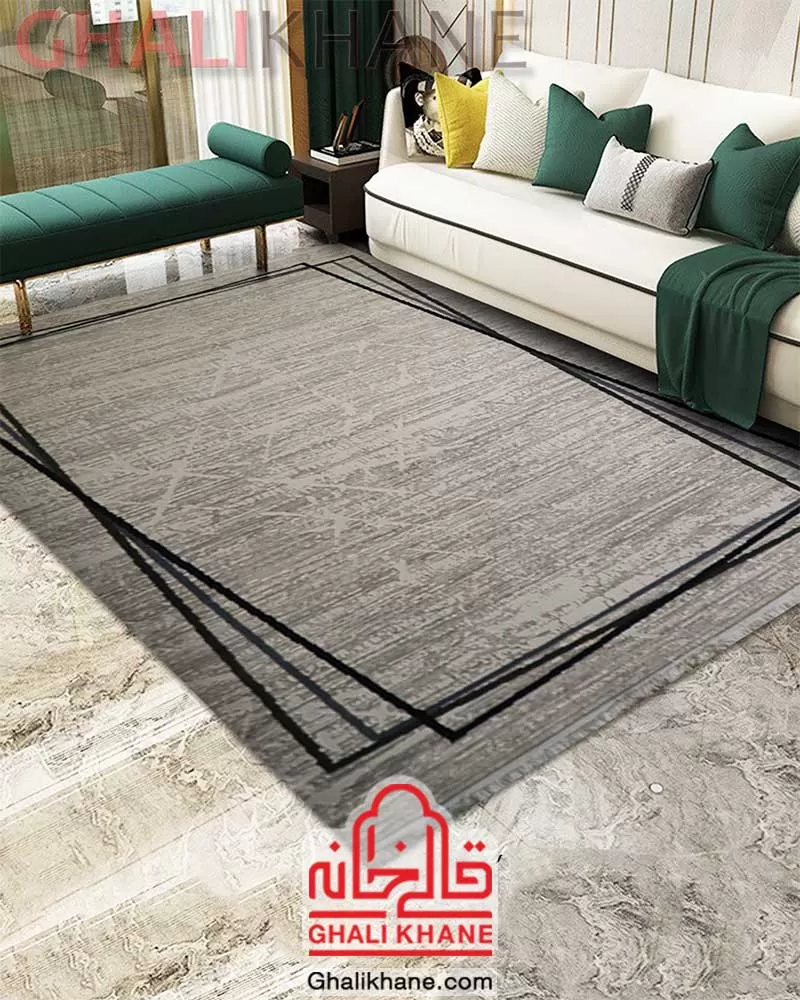 فرش فانتزی زمرد مشهد کد 8005 سیلور