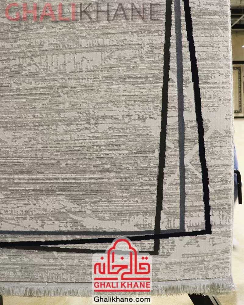 فرش مدرن زمرد مشهد کد 8005 سیلور