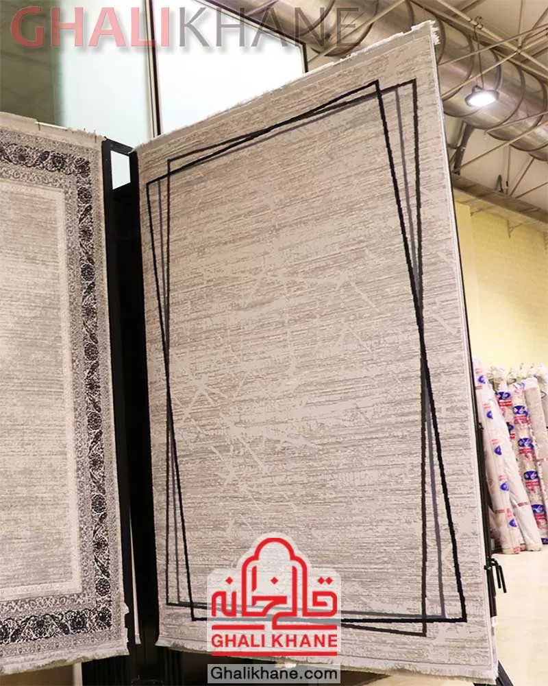 فرش مدرن زمرد مشهد کد 8005 سیلور