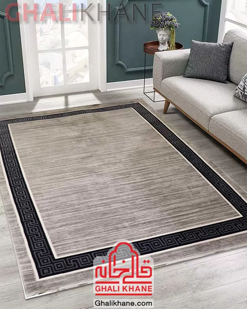 فرش مدرن زمرد مشهد کد 8006 الماسی روشن