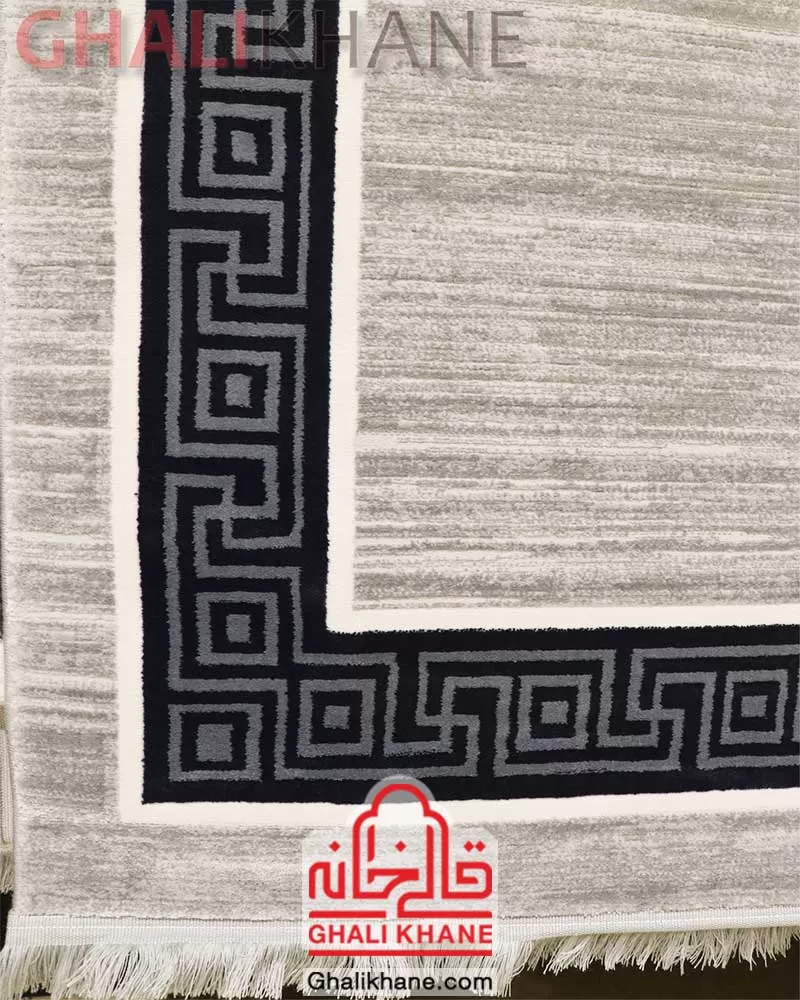 فرش مدرن زمرد مشهد کد 8006 الماسی روشن