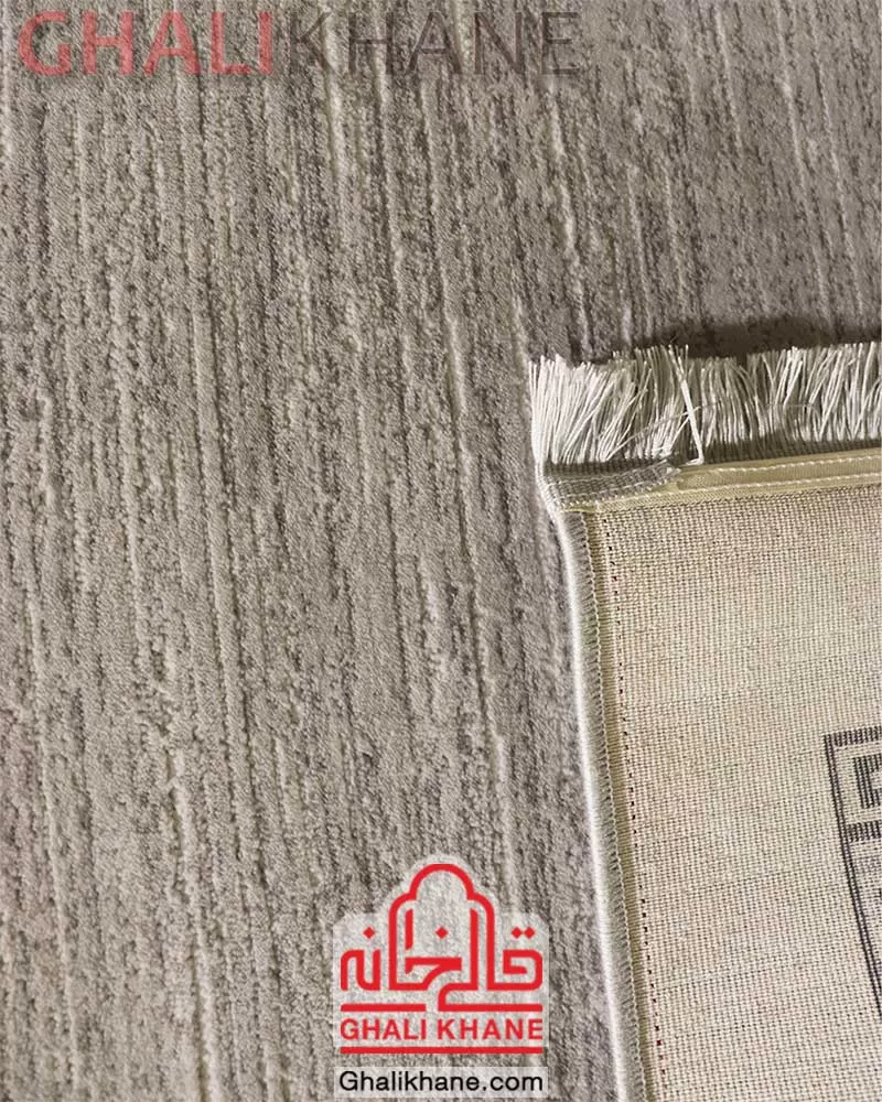 فرش مدرن زمرد مشهد طرح ورساچه کد 8007 سیلور