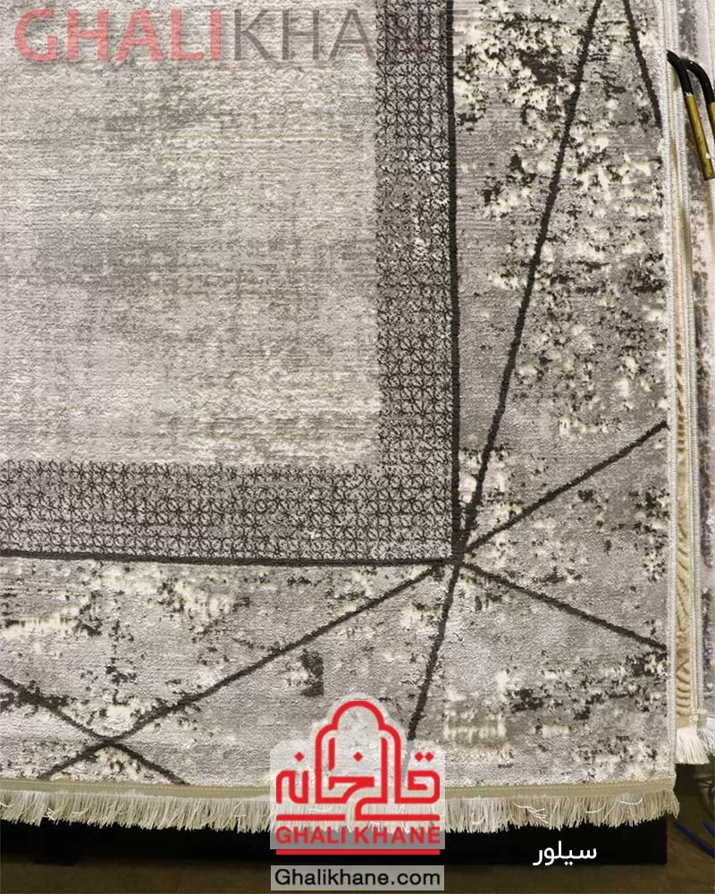 فرش فانتزی زمرد مشهد کد 8008 سیلور
