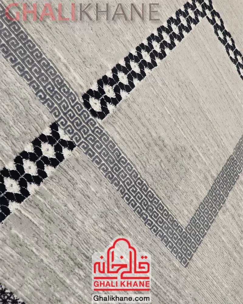 فرش 3 بعدی زمرد مشهد کد 8014 سیلور