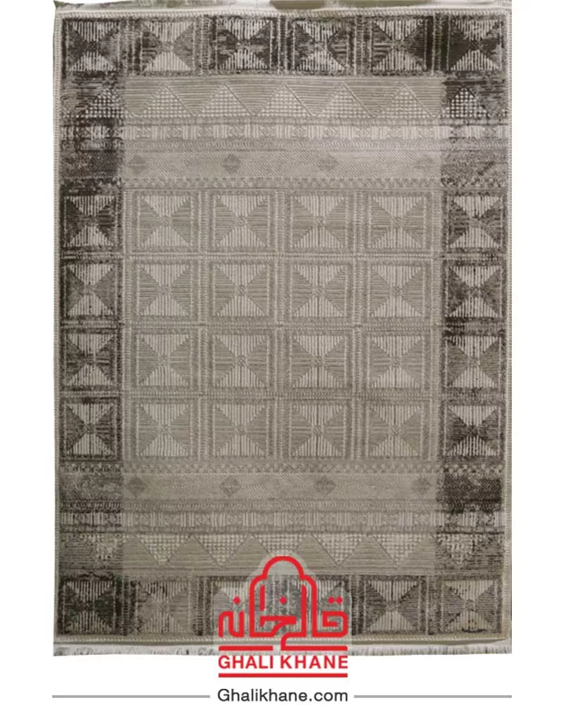 فرش مدرن زمرد مشهد کد 8020 الماسی روشن