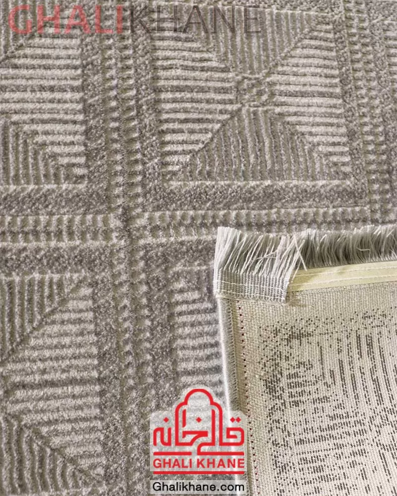 فرش مدرن زمرد مشهد کد 8020 الماسی روشن