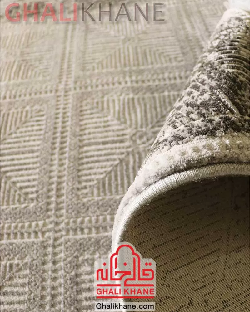 فرش مدرن زمرد مشهد کد 8020 الماسی روشن