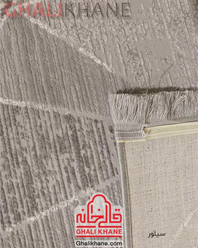 فرش فانتزی زمرد مشهد کد 8021 سیلور