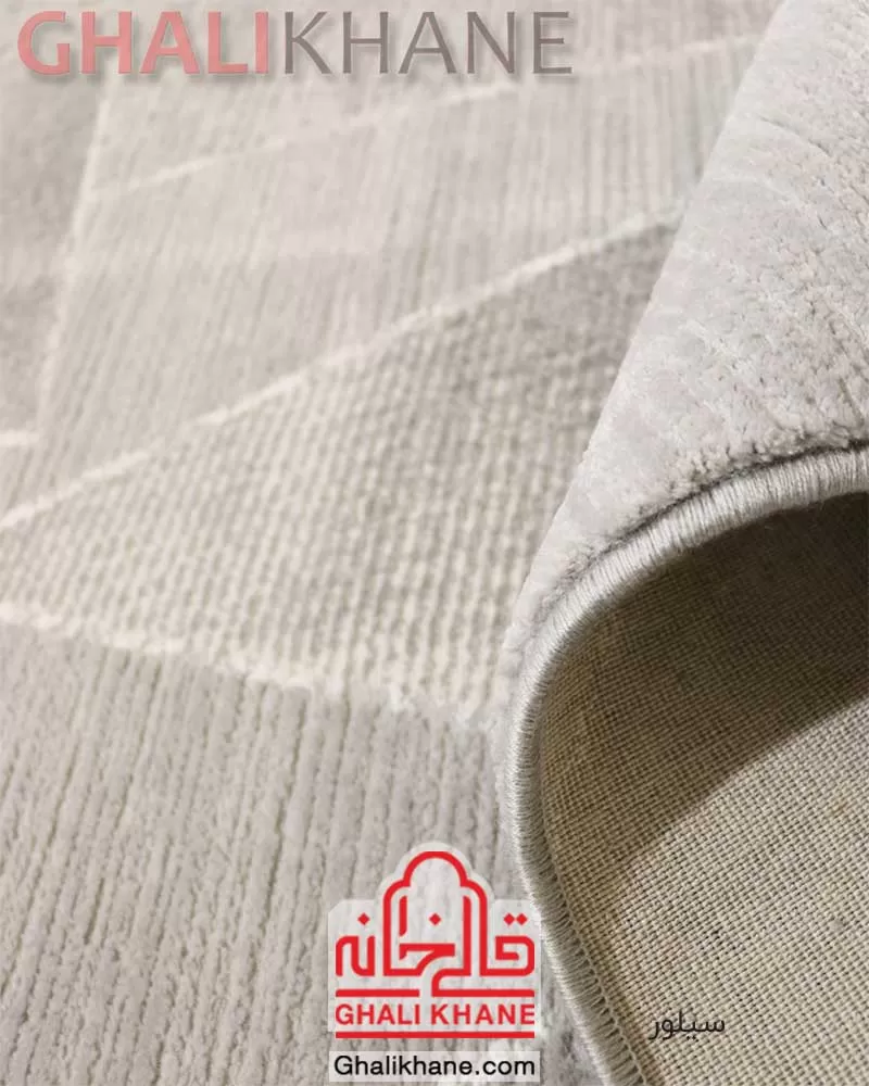 فرش فانتزی زمرد مشهد کد 8021 سیلور
