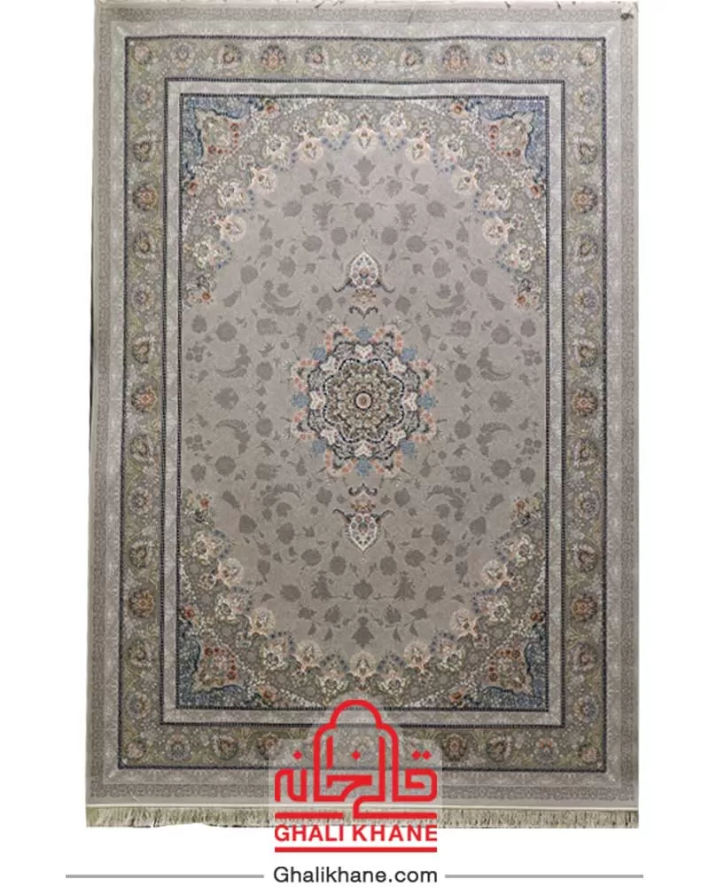 فرش نگین مشهد ۱۲۰۰ شانه کد 1221 نقره ای