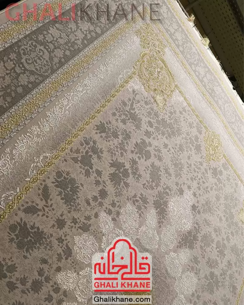 فرش نگین مشهد کد 1226 نقره ای