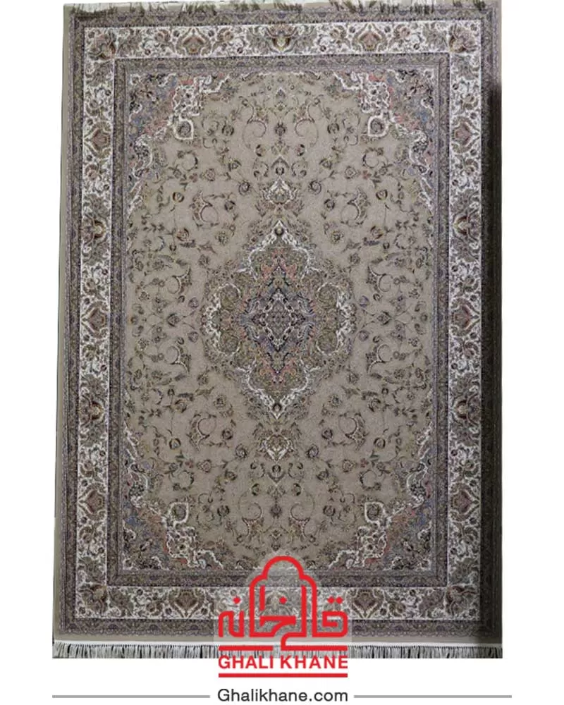 فرش زمرد مشهد 1500 شانه کد 45001 طرح سالاری نسکافه ای
