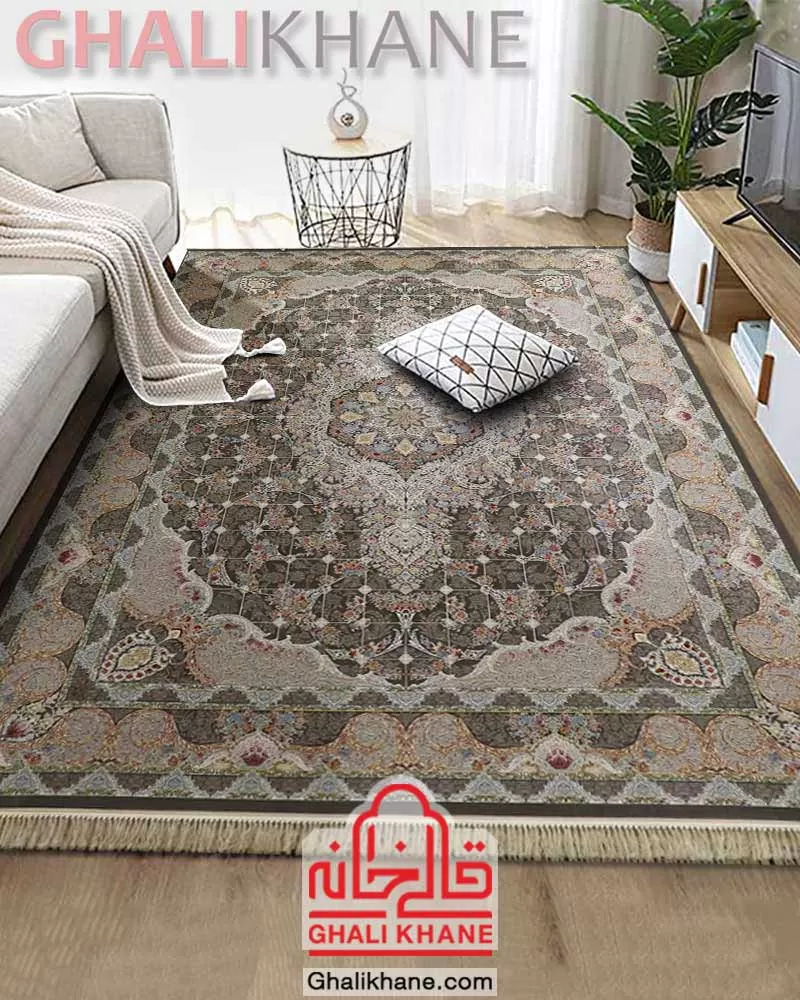 فرش زمرد مشهد ۱۵۰۰ شانه کد 55002 الماسی