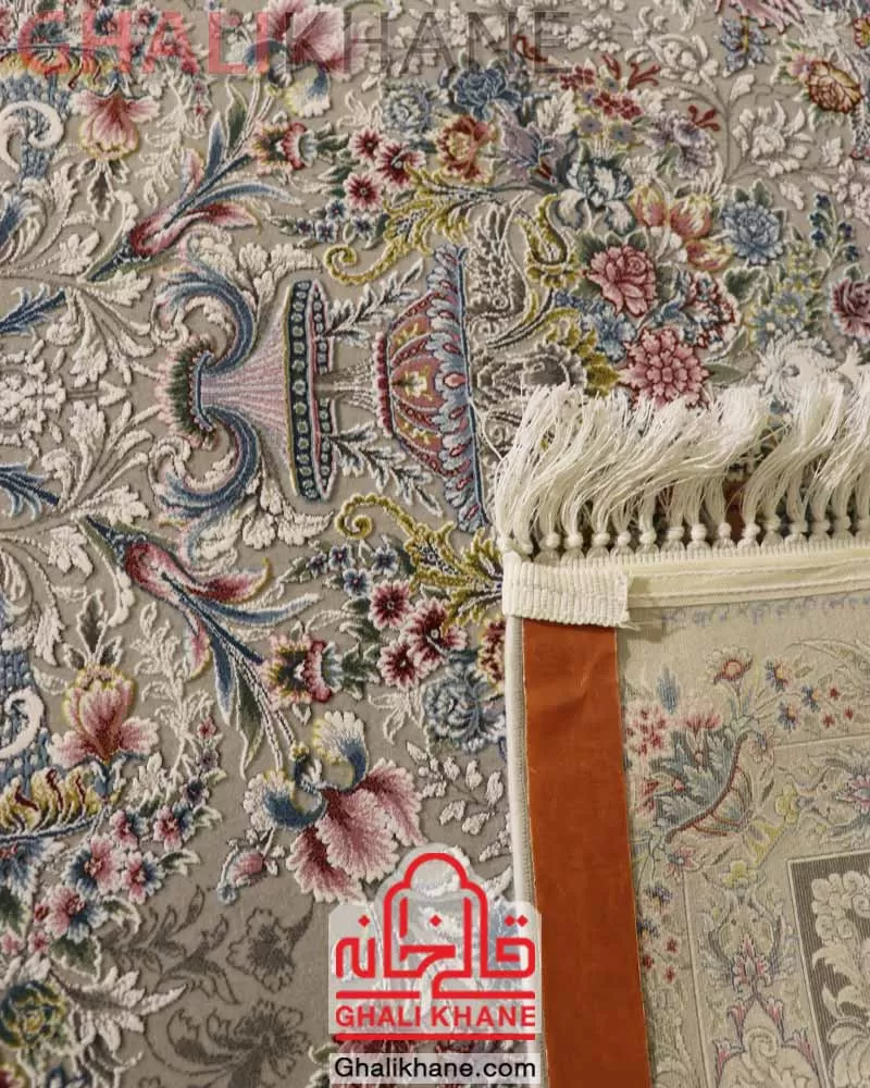 فرش زمرد مشهد 1500 شانه کد 55005 صدفی