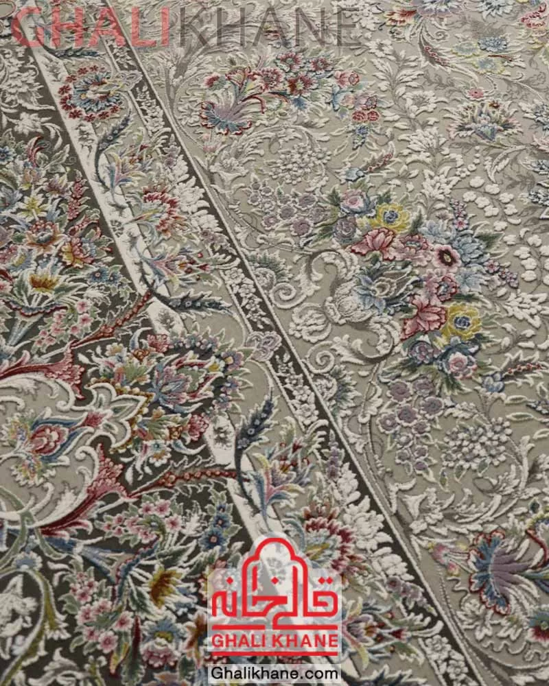 فرش زمرد مشهد 1500 شانه کد 55005 صدفی