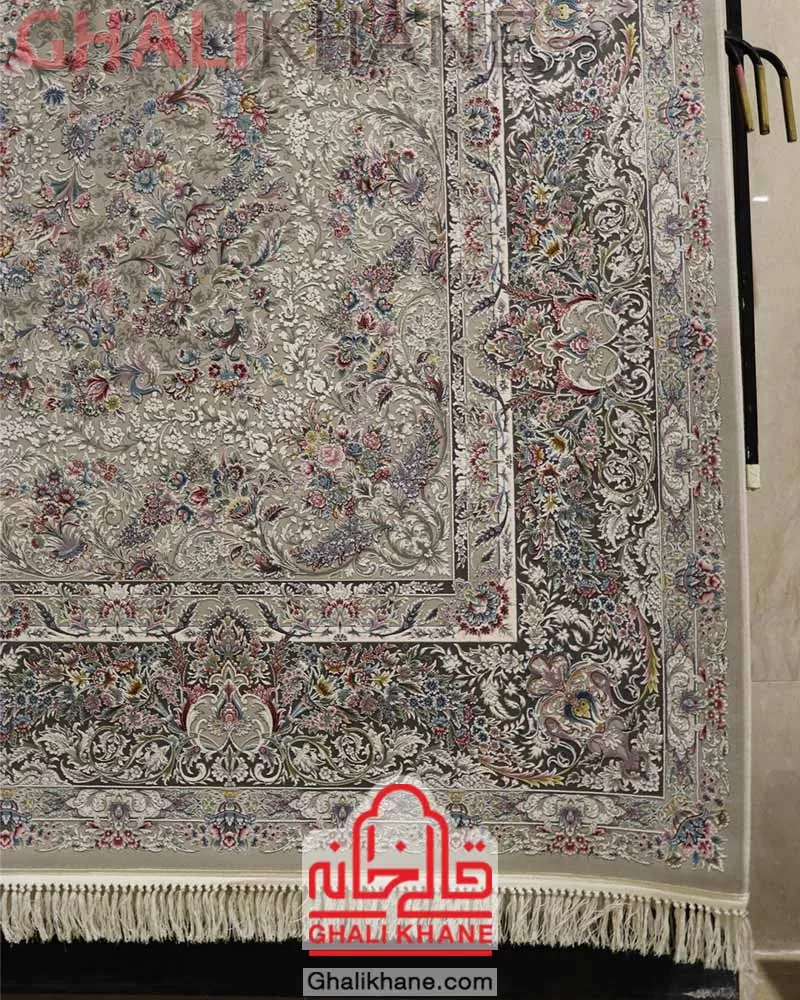 فرش زمرد مشهد 1500 شانه کد 55005 صدفی