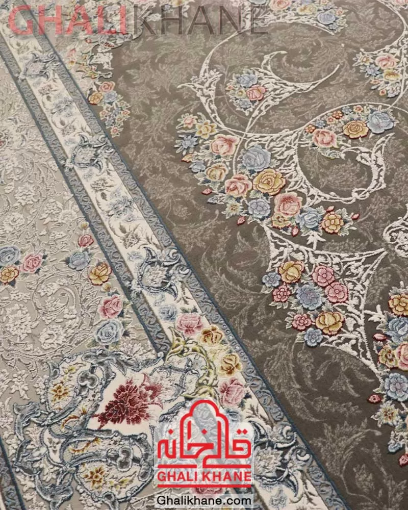فرش ماشینی زمرد مشهد ۱۵۰۰ شانه کد ۵۵۰۰۷ الماسی