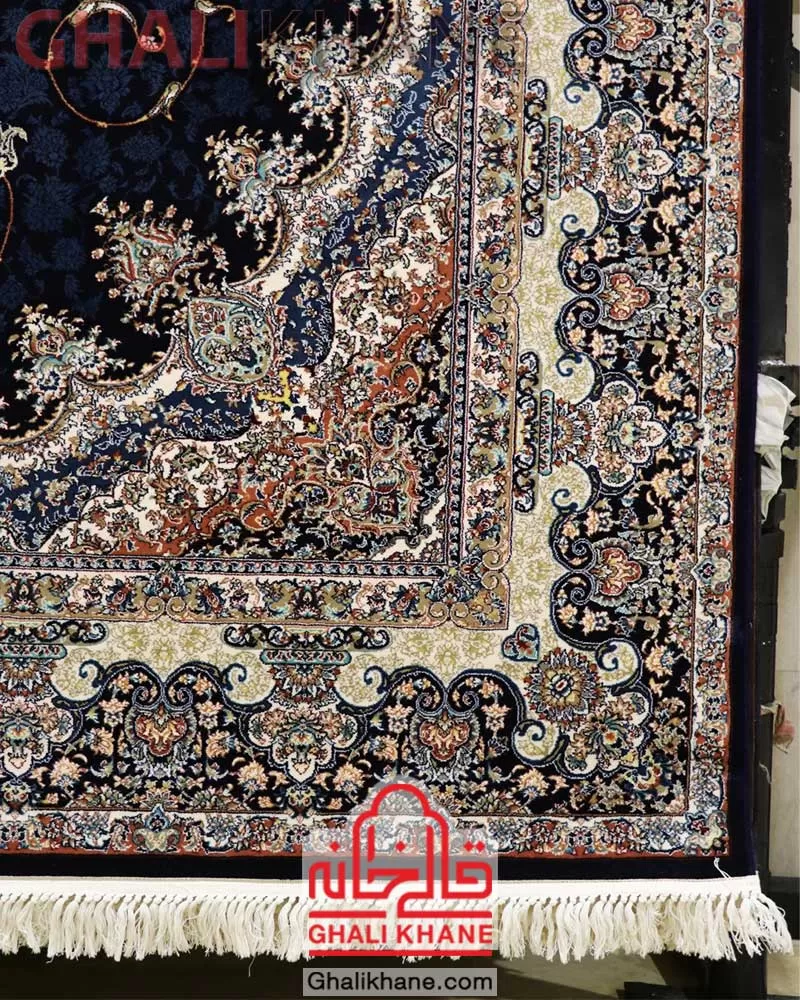 فرش زمرد مشهد ۷۰۰ شانه سرمه ای کد 25028