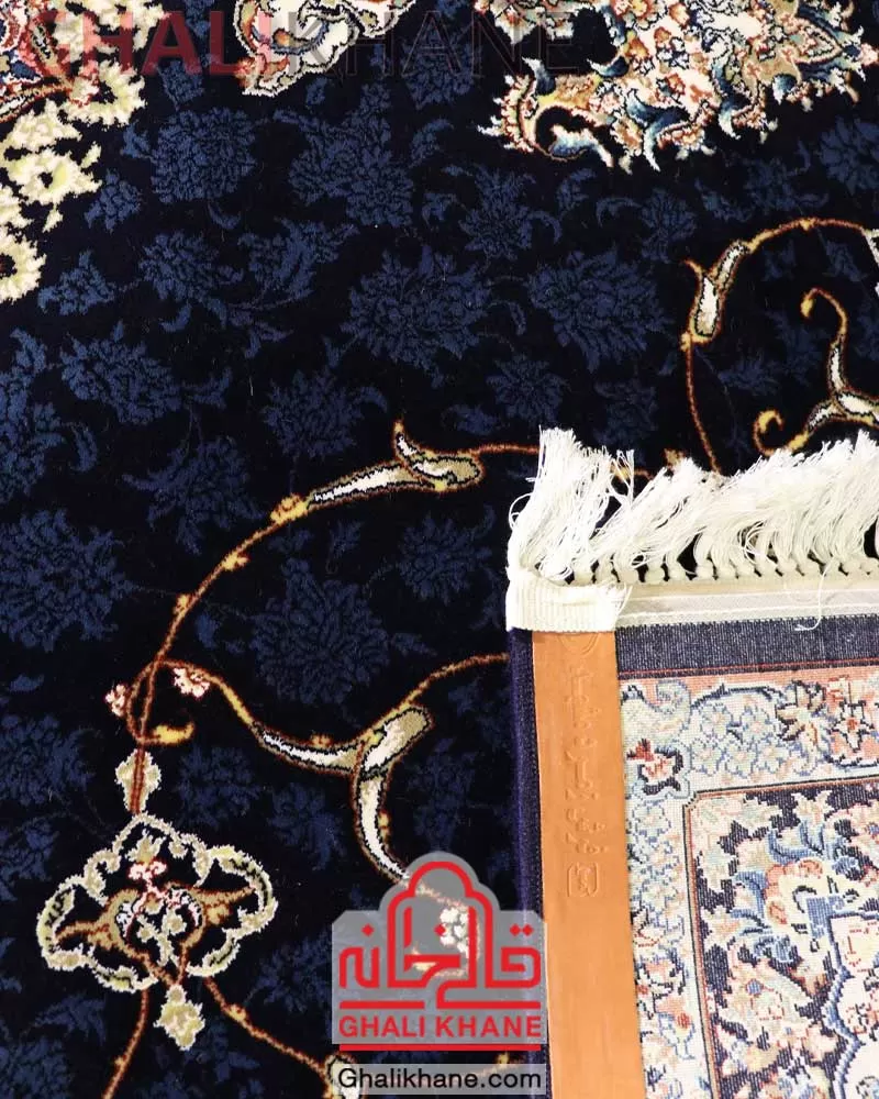 فرش زمرد مشهد ۷۰۰ شانه سرمه ای کد 25028