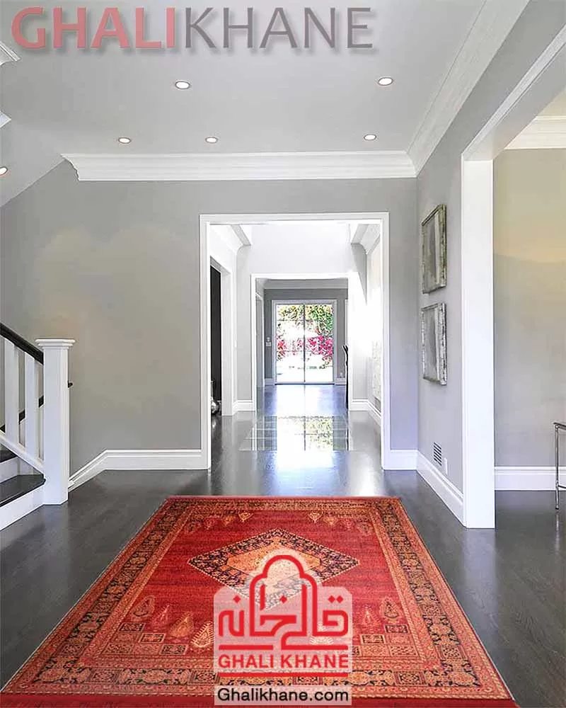 فرش گبه زمرد مشهد کد 38008 لاکی