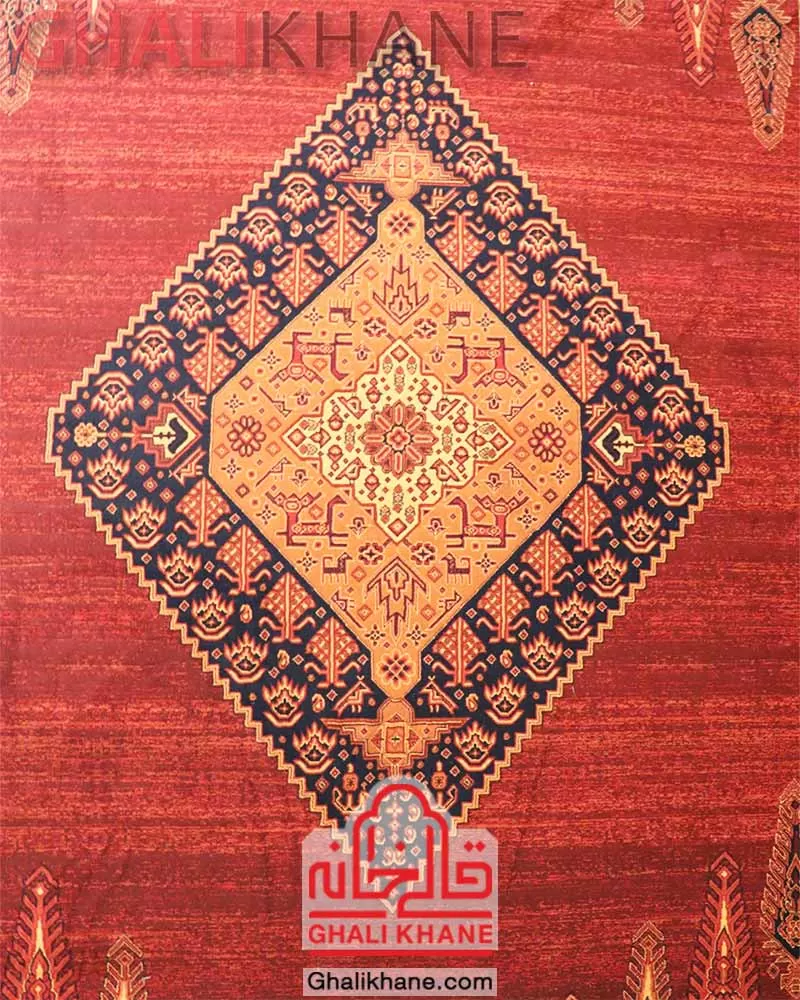 فرش گبه زمرد مشهد کد 38008 لاکی