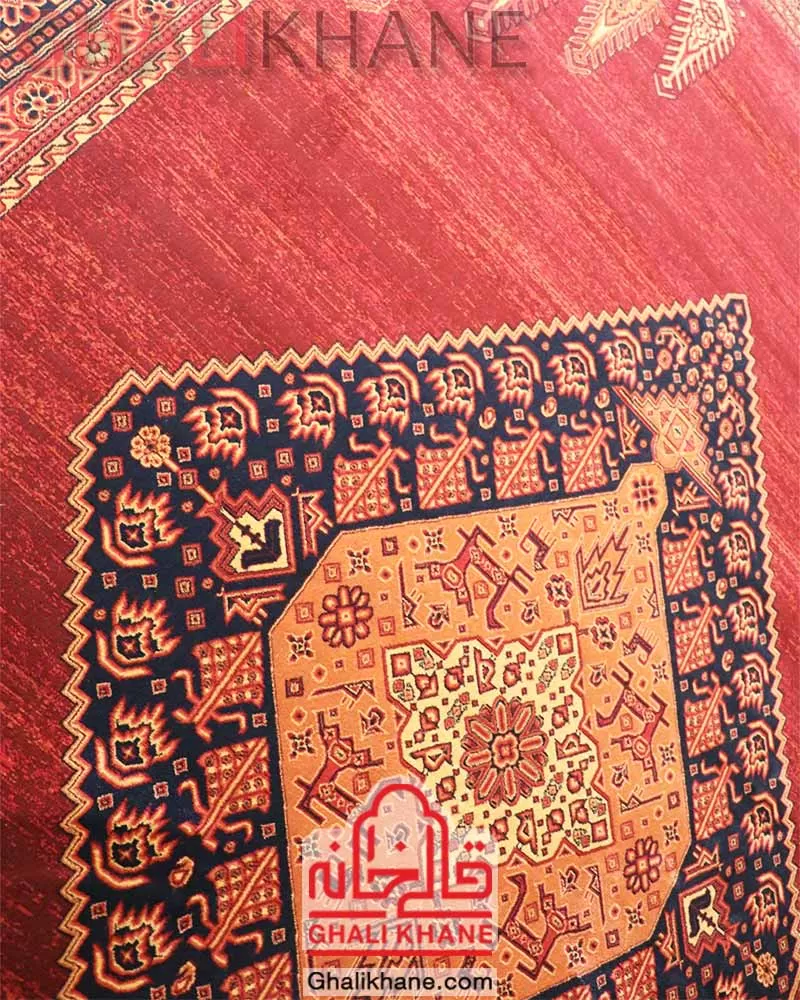 فرش گبه زمرد مشهد کد 38008 لاکی